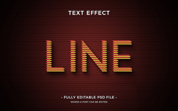 Line text effect