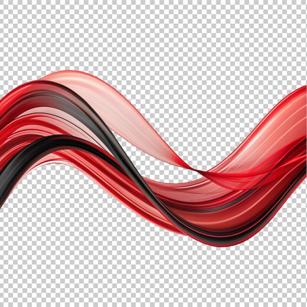 line wave red and black color transparent background