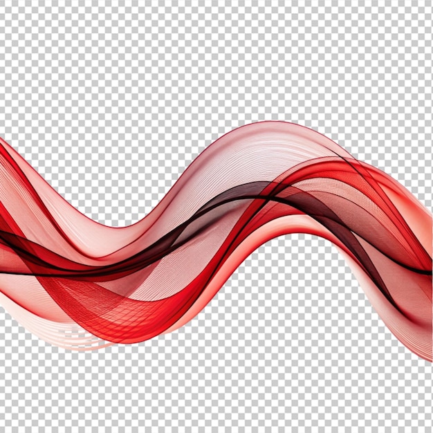 line wave red and black color transparent background