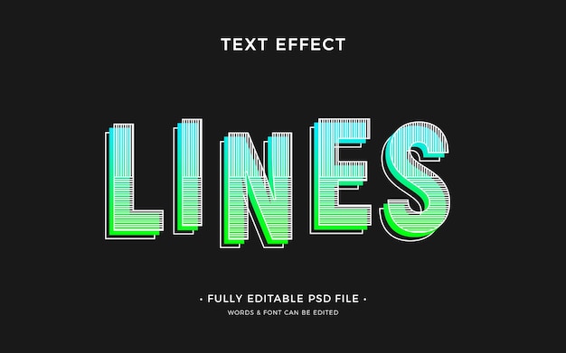 Lines text effect