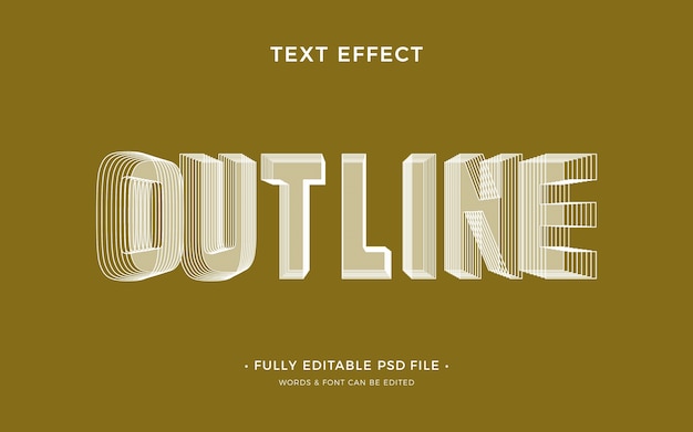 PSD lines text effect