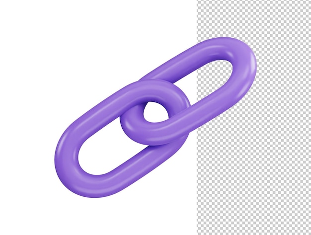 link chain icon 3d rendering vector illustration