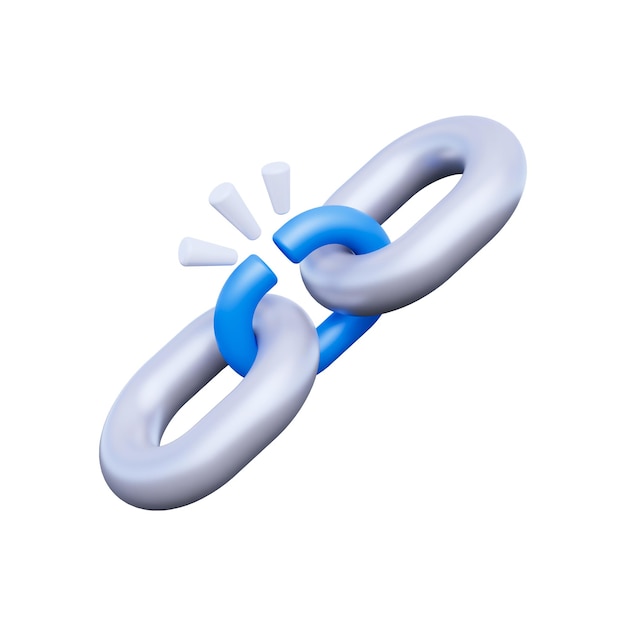 PSD link connection 3d icon