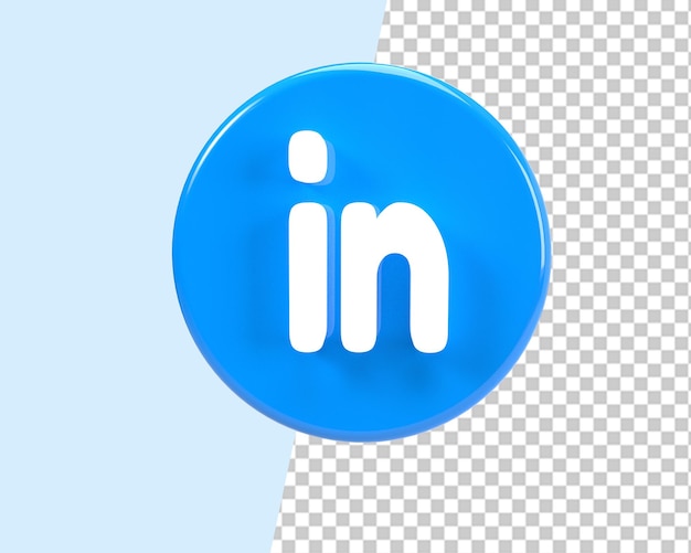 PSD linked blue circle logo icon 3d