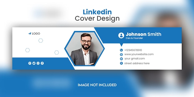 Linkedin banner personal social media cover page design web template