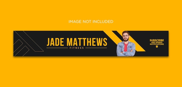 Linkedin header social media banner template with youtube channel cover art design Premium psd