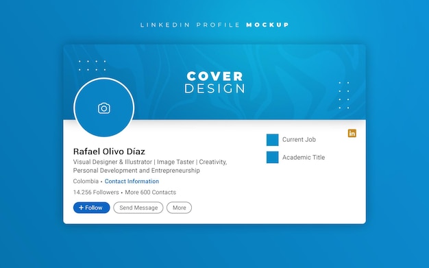 Linkedin profile mockup