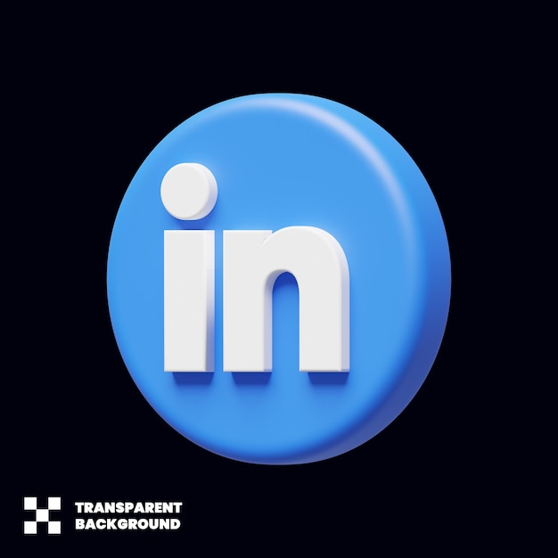 Linkedin Social Media Icon In 3D Render