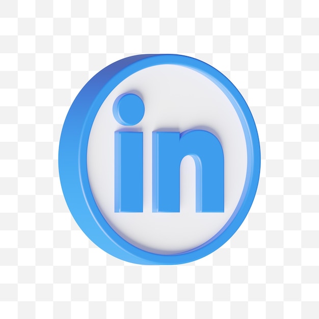 Linkedin Social Media Icon 3D