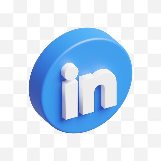 Linkedin Social Media Icon 3D