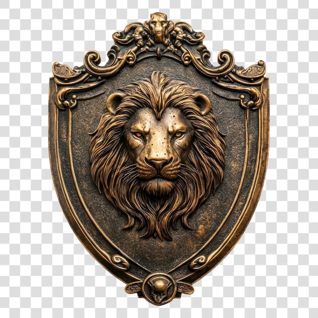 PSD lion bronze animal photo