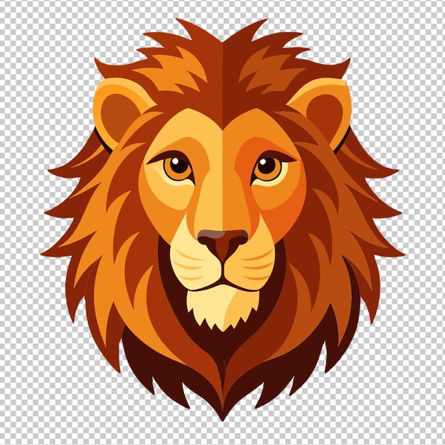 lion face vector on transparent background