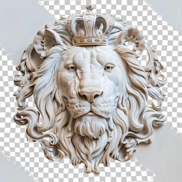 PSD a lion head with a crown on it and the word crown on it