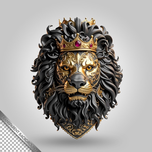 a lion head with a crown on it