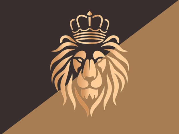 PSD lion logo with stylish design