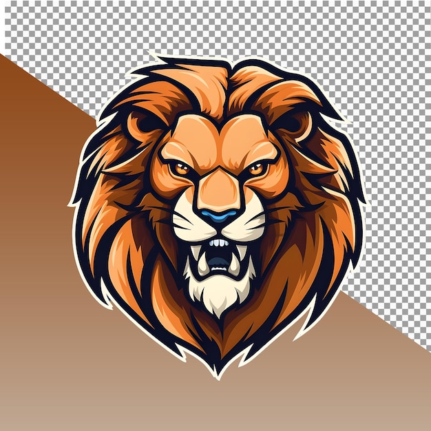 PSD lion mascot vector on a white background lion head logo