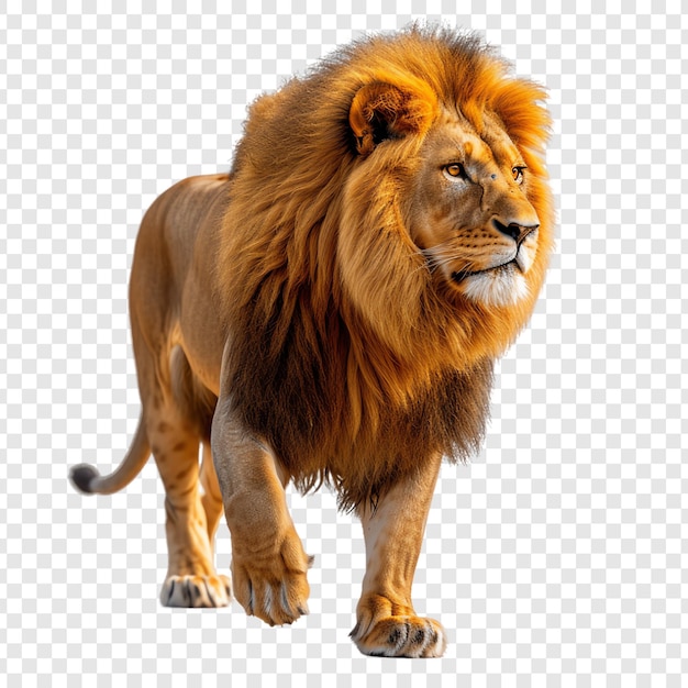 a lion on a transparent background with a white background