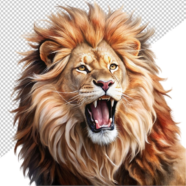 lion on transparent background