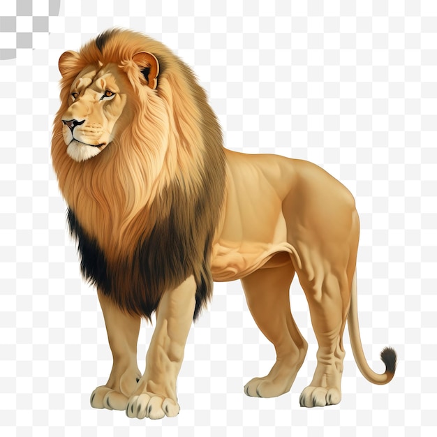 Lion watercolor illustration transparent png