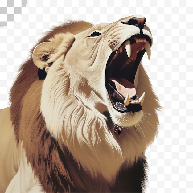 Lion watercolor illustration transparent png