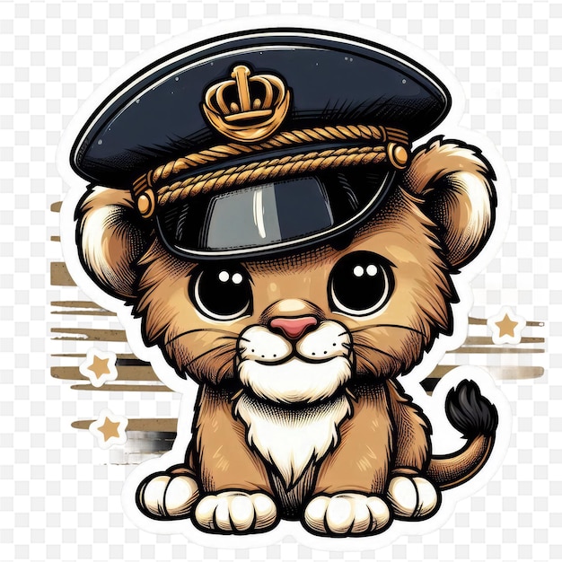 PSD a lion with a crown on its head