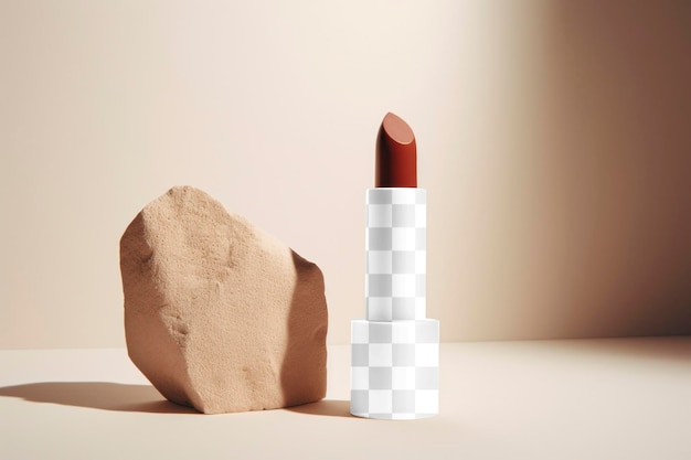 PSD lipstick mockup transparent design