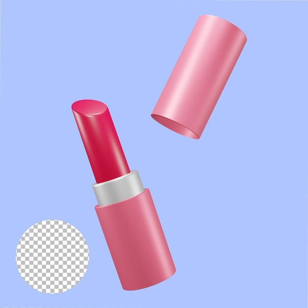 lipstick red cute 3d rendering