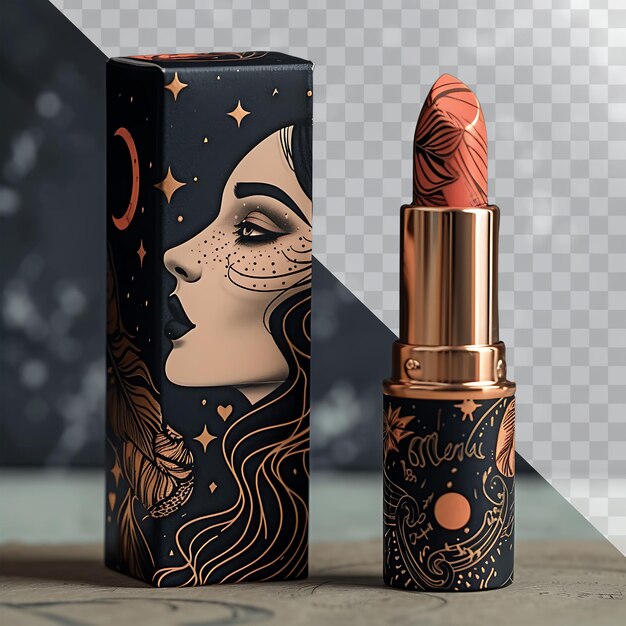 PSD a lipstick with a womans face on it