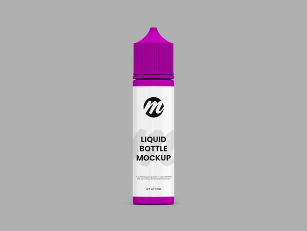 Liquid or dropper bottle mockup isolated rendering