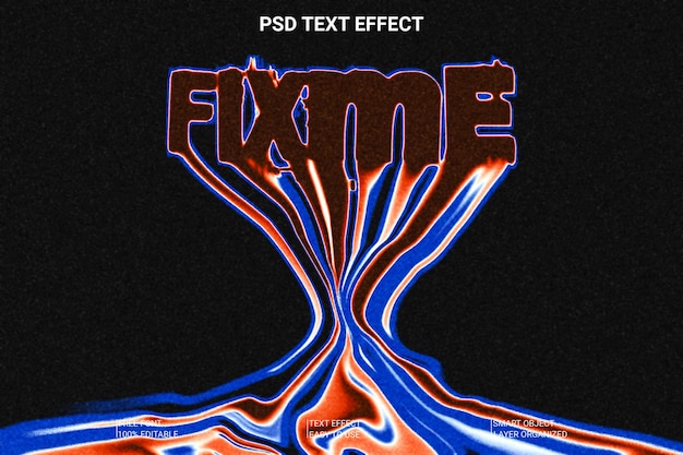 Liquid editable text style effect