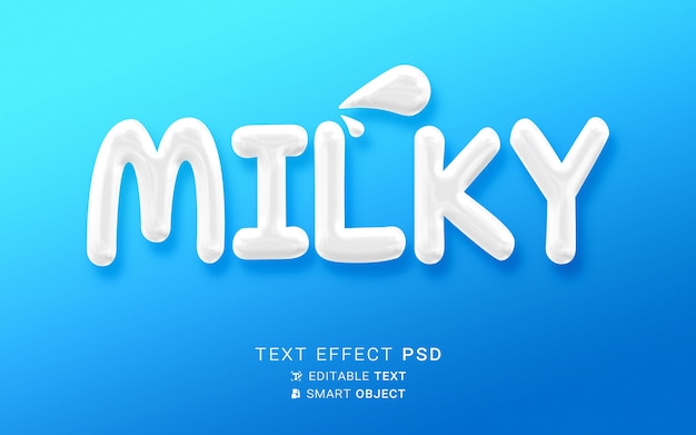 Liquid food text effect