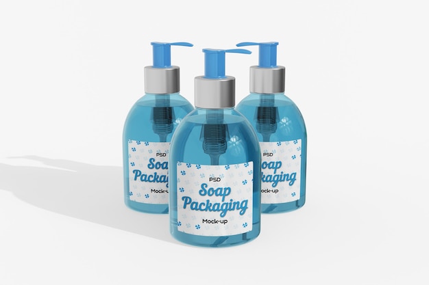 Liquid hand sanitizer mockup