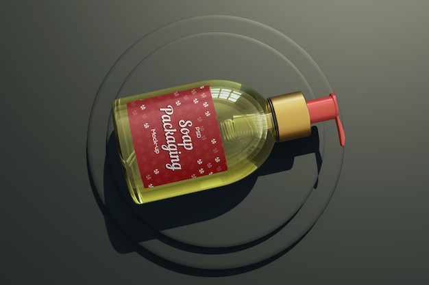 Liquid hand sanitizer mockup