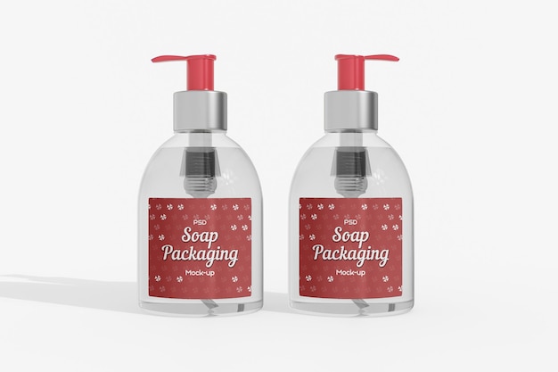 Liquid hand sanitizer mockup