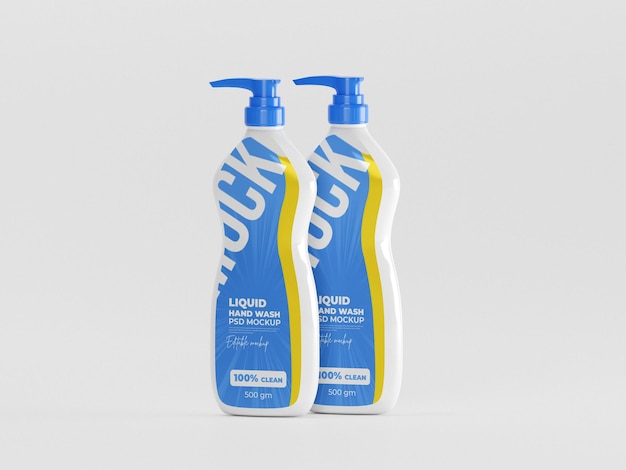 PSD liquid hand wash spray mockup