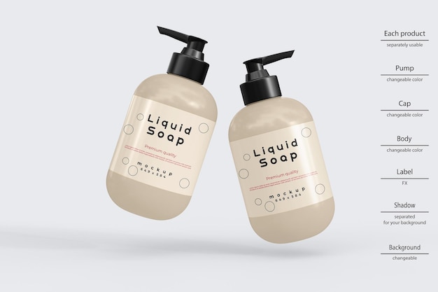 Liquid soap mockup