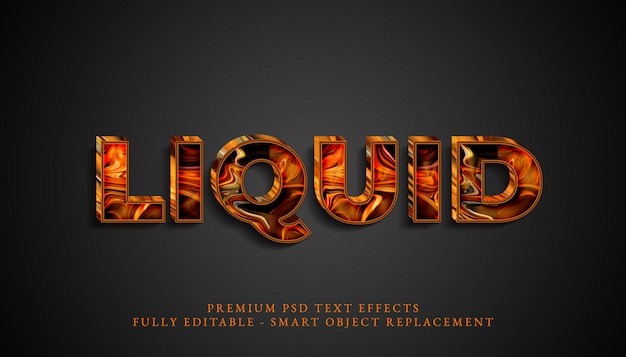 Liquid text style effect psd , premium psd text effects