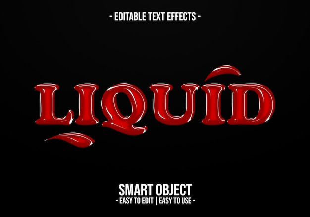 Liquid text style effect