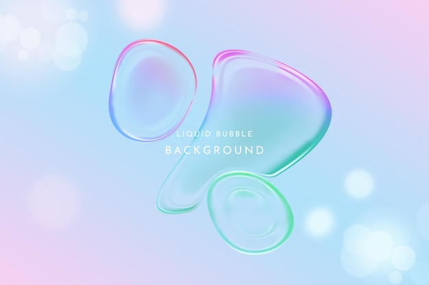 Liquid transparent bubble background