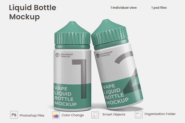 Liquid vape dropper bottle mockup Premium Psd