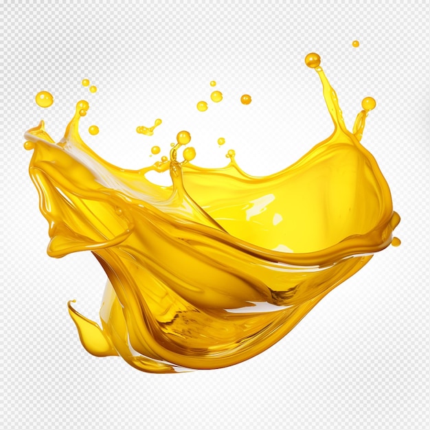 PSD liquid yellow oil splash effect