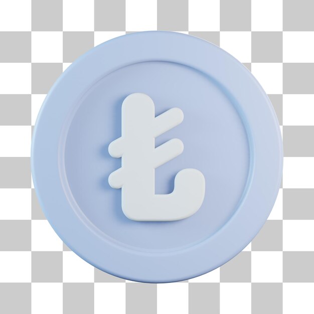 Lira Coin 3D Icon