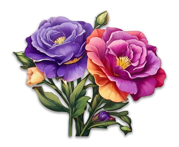 Lisianthus Flower Clipart PSD