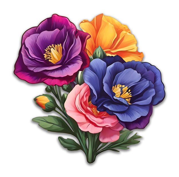 Lisianthus Flower design PSD