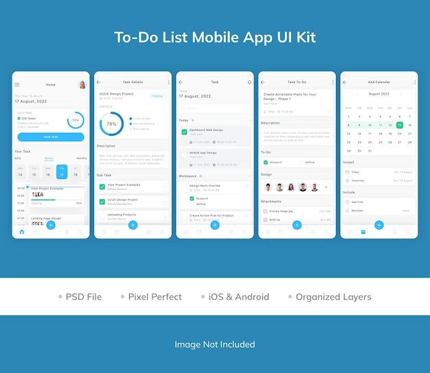 To-Do List Mobile App UI Kit