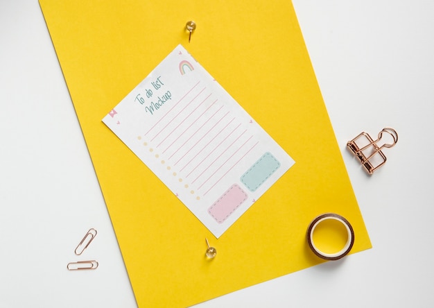 To do list mockup design