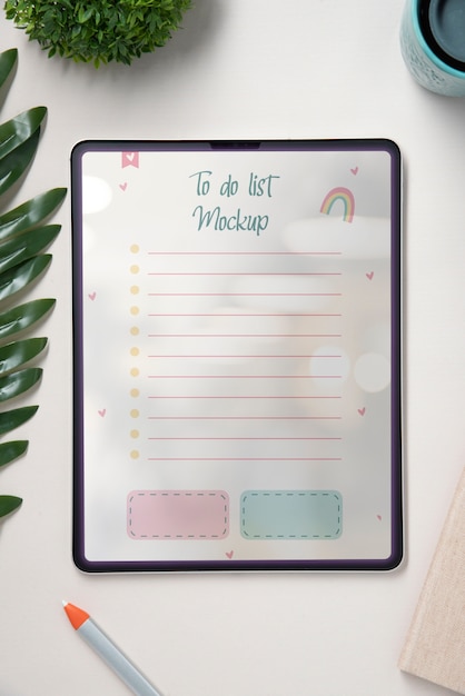 To do list mockup design