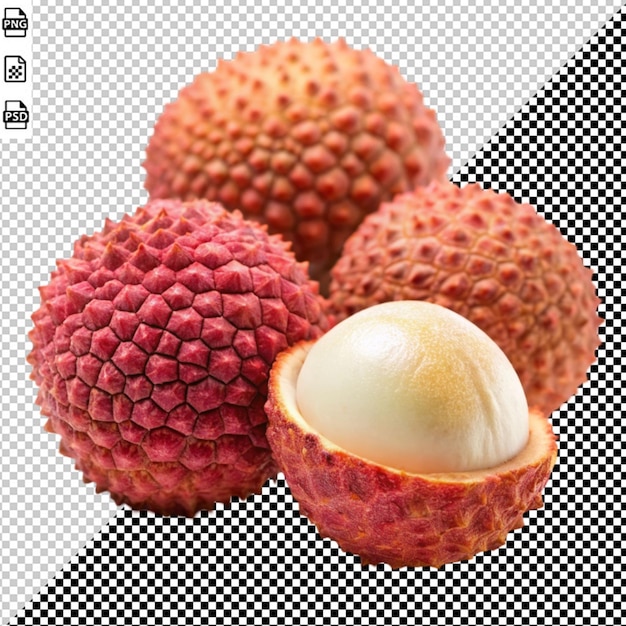 PSD litchi on transparent background