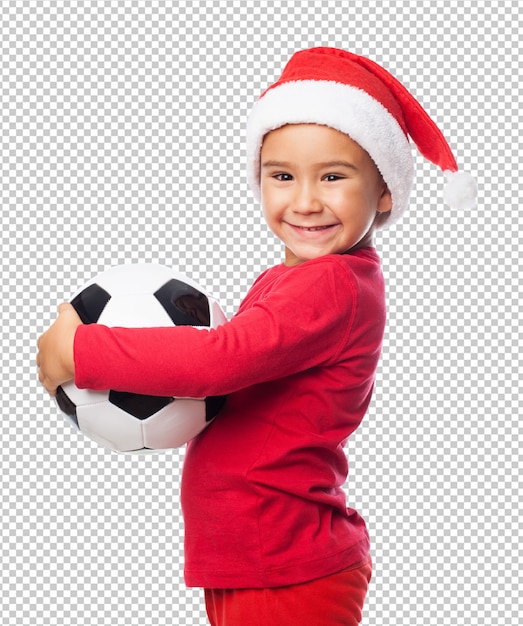 Little kid boy celebrating christmas