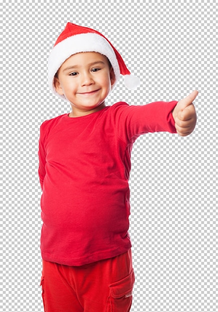 Little kid boy celebrating christmas